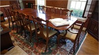 Hand Carved Solid Mahogany Dinning Room Set