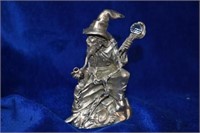 Pewter Wizard Smoking a Pipe