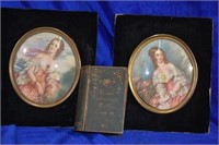 3 Piece Vintage Picture and Metal box
