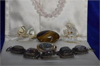 7 Piece Natural Stone or Shell Costume Jewelry Lot