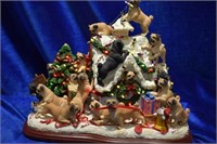 Pug Christmas Dog House by Danbury Mint