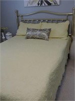 Brass Headboard Box Spring & Mattress