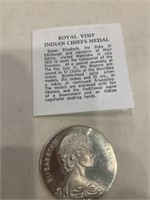 Royal Visit Indian Chiefs Medal