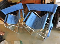 Pair Aluminum Camp Chairs