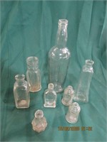 8 old bottles - plain