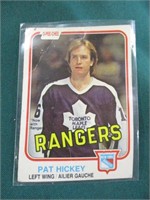 Pat Hickey - Rangers hockey card