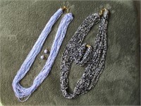 2 beaded necklace sets