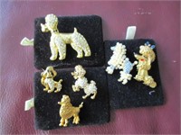 6 dog brooches