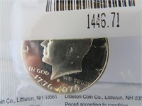 Kennedy 50 cent Silver Clad 1976S