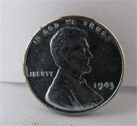 1943 steel penny - damaged