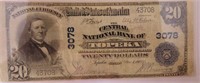 $20 The Central National Bank of Topeka