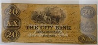 $20 The City Bank, Augusta, Georgia 2/3/1859