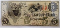 $5 Egg Harbor Bank, New Jersey 7/1/1861