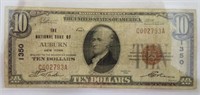 $10 The National Bank of Auburn NY 1929
