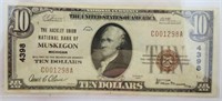 $10 The Hackley Union National Bank of Muskegon