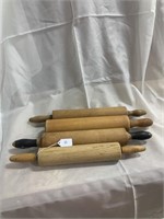 (4) Wooden Rolling Pens