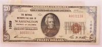$20 The National Metropolitan Bank of Washington