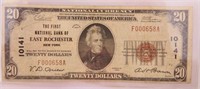 $20 The First National Bank of East Rochester, NY