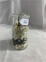 Quart Jar of Buttons with Glass Lid