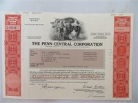 Penn Central Corporation stock certificate