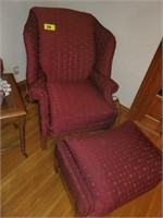 RED MANOR TRADITIONS WING BACK CHAIR W/ OTTOMAN