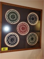 FRAMED  DOILIES WALL DECORATION