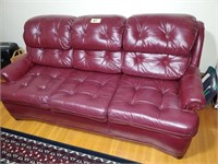 LEATHER SOFA W/ PULL OUT DOUBLE SLEEPER