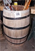 Wooden barrel 29" t x 18" d