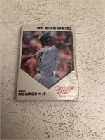 Milwaukee Brewers 1991 Miller Limited 32 Card Set