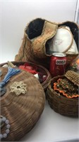 Sewing Notion Baskets & Cross Stitch Bag