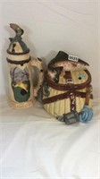 Fishing Stein and Cookie Jar