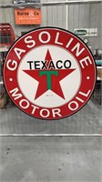 Superb Metal TEXACO STAR MOTOR OIL GASOLINE Sign