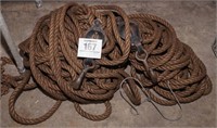 Heavy ropes (2) w/ pulleys