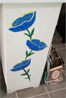 White Dresser W/ Blue Flowers On Side