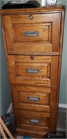 Wood Look File Cabinet - No Key