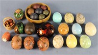 Assorted Stone and Decorated Eggs