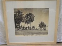 Framed beach scene print