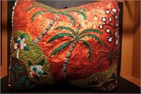 Sequined decorator pillow