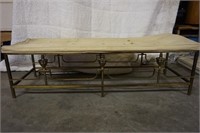 Brass foot of the bed bench