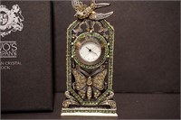 Miniature jeweled clock