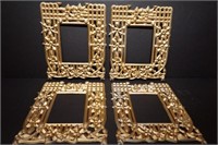 4 gold reticulated trim/frames