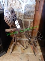 Owl Lamp and Plant Stand