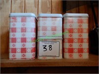 (4) Cheinco Tin Canisters