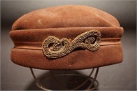 Vintage beaded wool hat