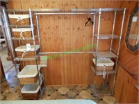Wire Shelving Organizer with Baskets