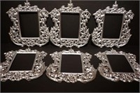 Silver metal reticulated décor/frames