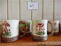 (4) Mugs in Group - Mushrooms