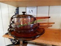 Corning Visions Amber Glass Pyrex Cookware