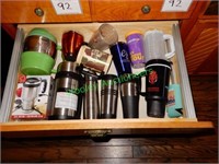Contents of Drawers - Assorted Travel Thermos