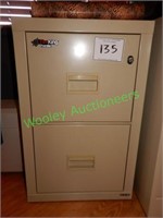 Fire King File Cabinet Metal Two Drawer